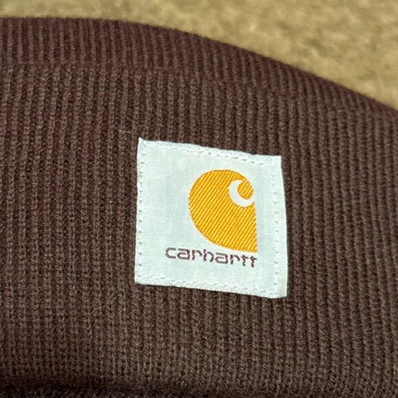Carhartt Acrylic Watch Hat OS Dark Brown Outdoor Fall Winter Gorpcore - Picture 4 of 4